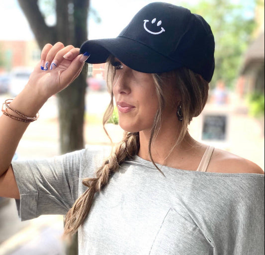 Happy Ball Cap Black