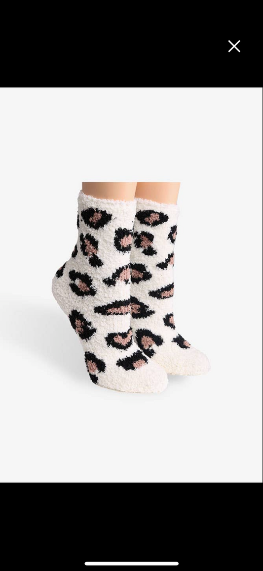 White Cheetah Socks