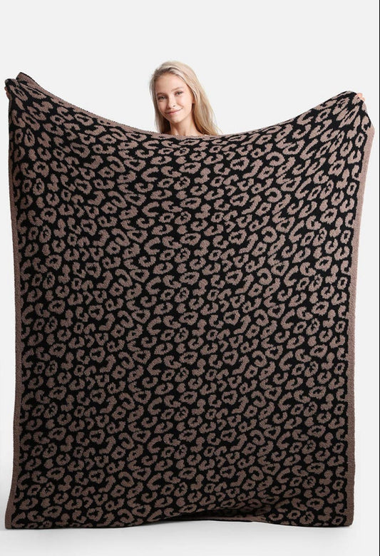 Cheetah Blanket Black