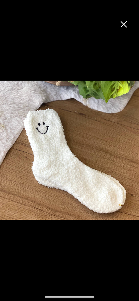 Smiley Socks White